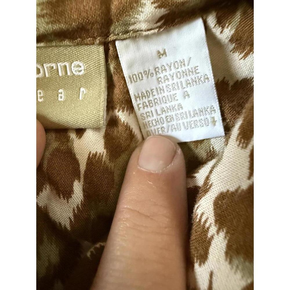 Liz Claiborne Lizwear Leopard Button-Up Shirt M - Picture 5 of 6
